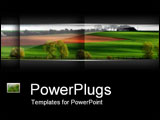 PowerPoint Template - Brown and green field.