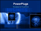 PowerPoint Template - business layout with world global and abstract background