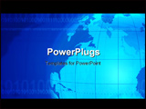 PowerPoint Template - Blue business/communication background with blue Earth globe and binary code strings
