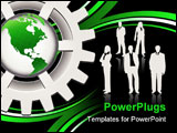 PowerPoint Template - a group of business people with gray arrows