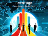 PowerPoint Template - a group of business people with arrows