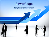 PowerPoint Template - image of a business team with their success