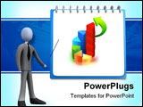 PowerPoint Template - 3d business person showing a clipboard .