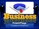 PowerPoint Template - Advertising of business on a blue background