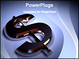 PowerPoint Template - A chrome plated dollar symbol - rendered in 3d