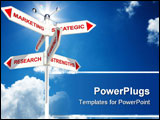 PowerPoint Template - marketing strategy planning research strength direction quality growth money different