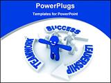 PowerPoint Template - leadership concept illustration for success and teamwork