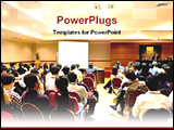 PowerPoint Template - image presenting a business conference