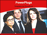 PowerPoint Template - image showing happy young business team