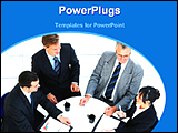 PowerPoint Template - image showing business meeting