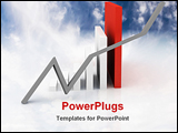 PowerPoint Template - illustrated image showing business graph
