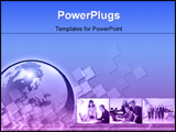 PowerPoint Template - Collage of business pictures with animated background