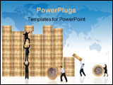 PowerPoint Template - business financial environment with businessmen around