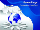 PowerPoint Template - Business concept design with blue globe and airplanes