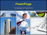 PowerPoint Template - Collage of financial and business charts and graphs