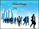 PowerPoint Template - global transportation concept of airplane over world map