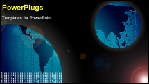 PowerPoint Template - Abstract business background with globe