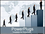 PowerPoint Template - man climbing the business graph