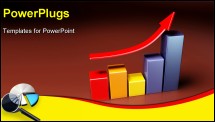 PowerPoint Template - Business 3D graph with arrow