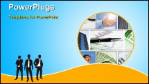 PowerPoint Template - Business background collage of some business pictures