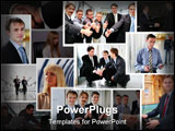 PowerPoint Template - Collection of many business photos with people collage