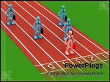 PowerPoint Template - a 3d concept of people in competition