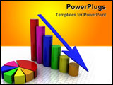 PowerPoint Template - business graph 3d illustration in free space