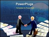 PowerPoint Template - wo businessman figures shaking hands one coming from path the other from dollar path. and dollar pa