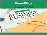 PowerPoint Template - business section of the newspaper with yellow envelope and keys