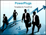 PowerPoint Template - vector composition office work people dollar business