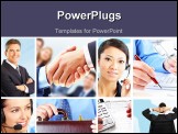 PowerPoint Template - Business people. Businessmen and business women. Team work