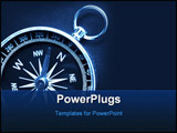 PowerPoint Template - compass showing business navigation concept with copyspace