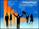 PowerPoint Template - a businessman praying for help as a black silhouette design