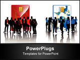 PowerPoint Template - Illustration of red and blue business teams