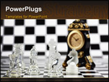 PowerPoint Template - Concept of business strategy, chess board
