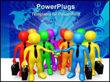 PowerPoint Template - Computer Generated Image - Business Team .
