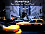 PowerPoint Template - Busy Manhattan, rush hour.