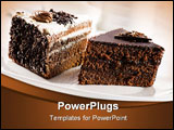 PowerPoint Template - Beautiful tasty chocolate cakes close up shoot