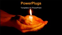 PowerPoint Template - Candle in a hand