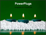 PowerPoint Template - christmas candles arrangement in colorful festive themes