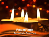PowerPoint Template - christmas decoration candles with warm and magic light