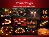 PowerPoint Template - advent candles. fourth candle lit represents the candle of love.