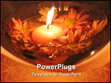 PowerPoint Template - Candles with flowers