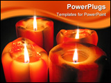 PowerPoint Template - Big and colorful decorative candles glow in the dark.