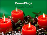 PowerPoint Template - christmas candles arrangement in colorful festive themes