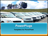 PowerPoint Template - Car dealers lot full of sedans for sale. Look in my gallery for more car photos like this.