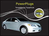 PowerPoint Template -  brand new 2006 toyota camry hybrid model. isolated on a white background, clipping path is include