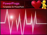 PowerPoint Template - heart monitor screen with normal beat signal