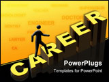 PowerPoint Template - 3d Career Opportunities on the grey background