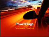 PowerPoint Template - night drive motion blurred transportation abstract background